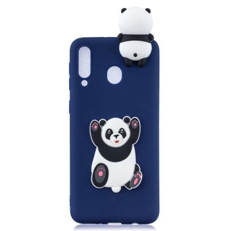 3D Pattern gélový obal na Samsung Galaxy M20 - panda chce objať