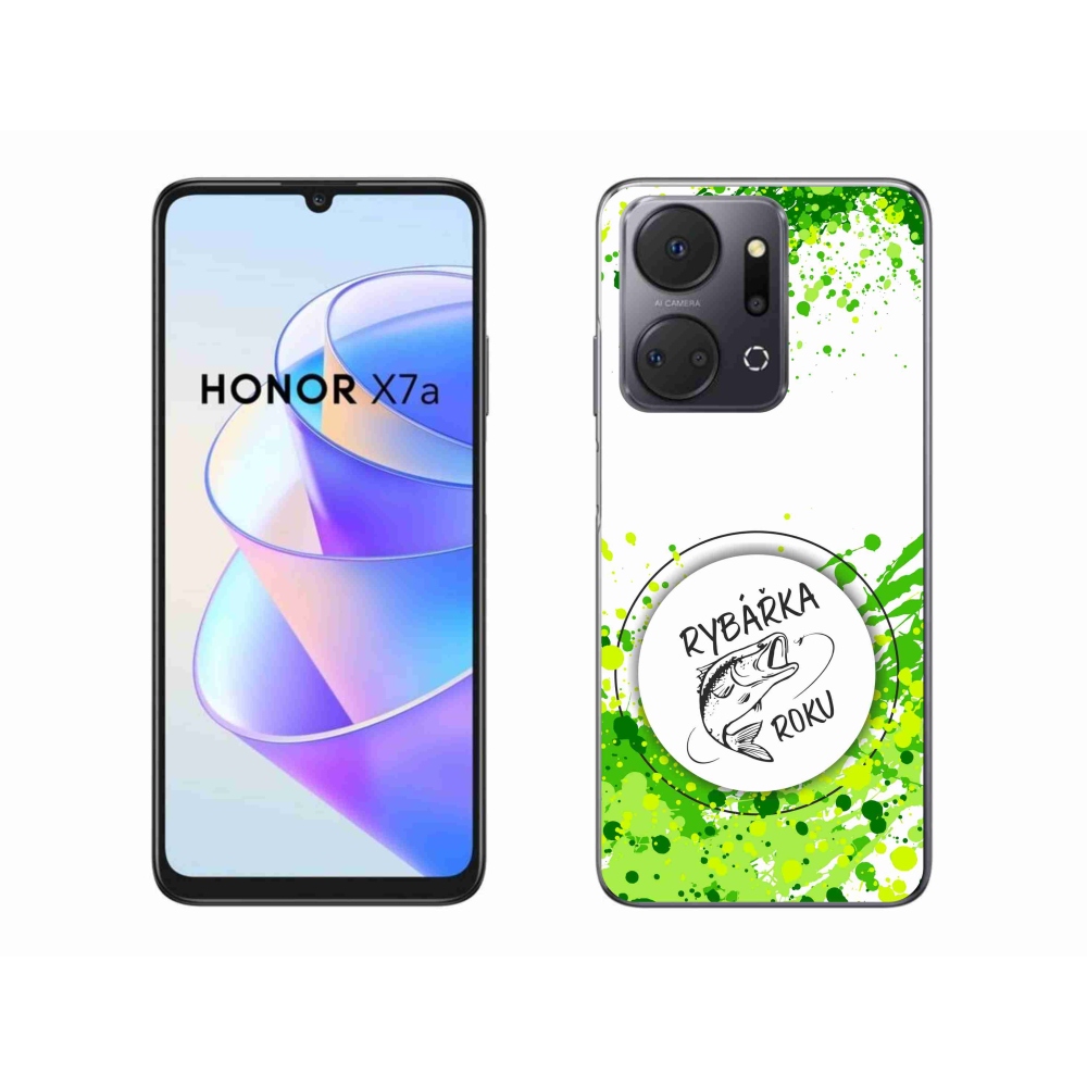 Gélový kryt mmCase na Honor X7a - rybárka roku biele pozadie