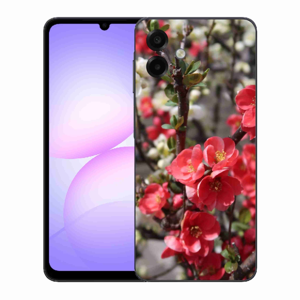 Gélový kryt mmCase na Samsung Galaxy A07 4G - červené kvety