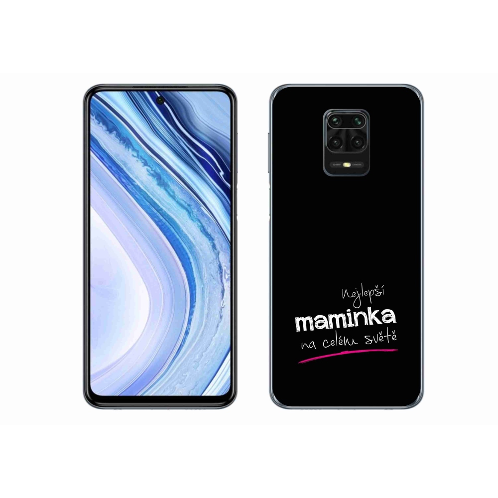 Gélový kryt mmCase na Xiaomi Redmi Note 9S - najlepšia mamička 4 čierne pozadie