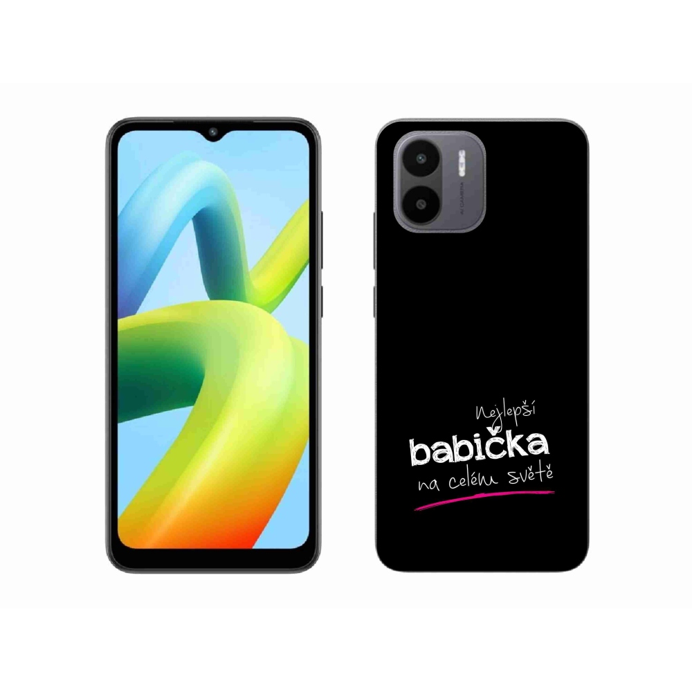 Gélový kryt mmCase na Xiaomi Redmi A1 - najlepšia babička 4 čierne pozadie