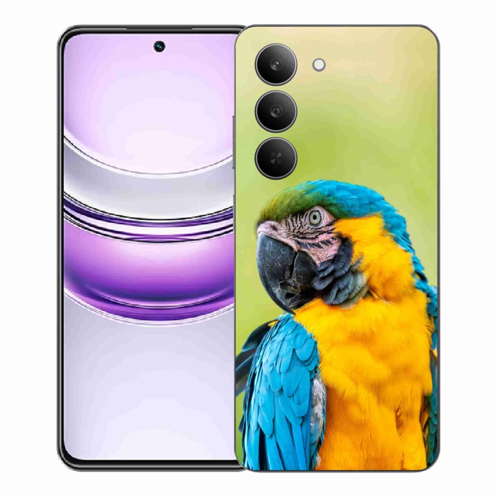 Gélový kryt mmCase na Realme 14x 5G - papagáj ara 2