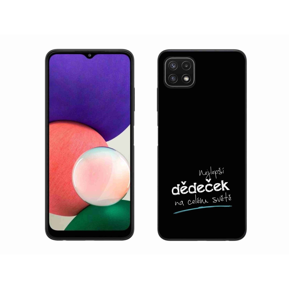 Gélový kryt mmCase na Samsung Galaxy A22 5G - najlepší starý otec 3 čierne pozadie