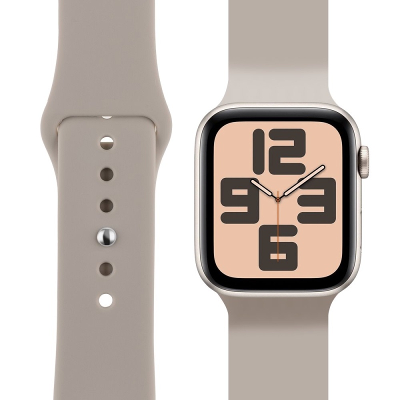 OBAL:ME Silikónový Remienok pre Apple Watch 38-41mm S-M Beige