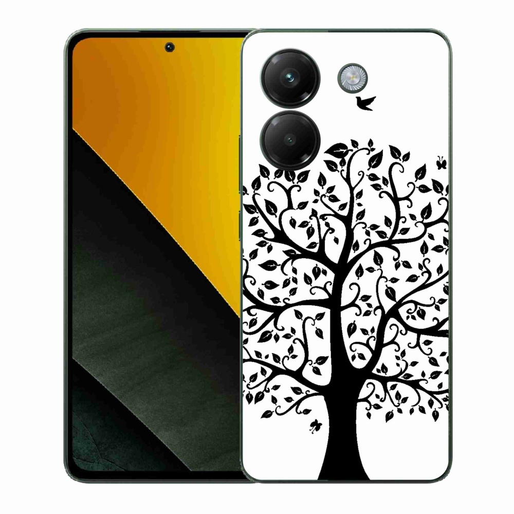 Gélový kryt mmCase na Xiaomi Poco M7 Pro 5G - čiernobiely strom