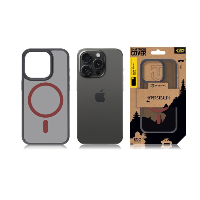 Tactical MagForce Hyperstealth 2.0 Kryt pre iPhone 15 Pro Black/Red