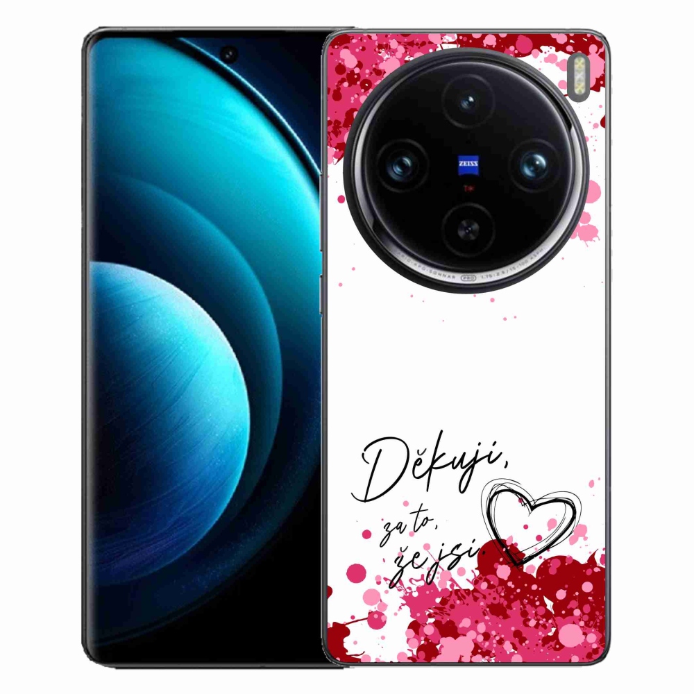Gélový kryt mmCase na Vivo X100 Pro 5G - zamilovaný text 2 biele pozadie