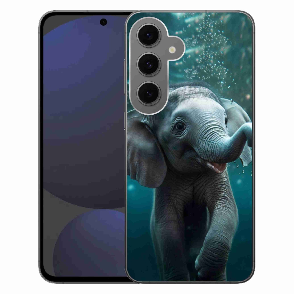 Gélový kryt mmCase na Samsung Galaxy S24 FE - sloník pod vodou