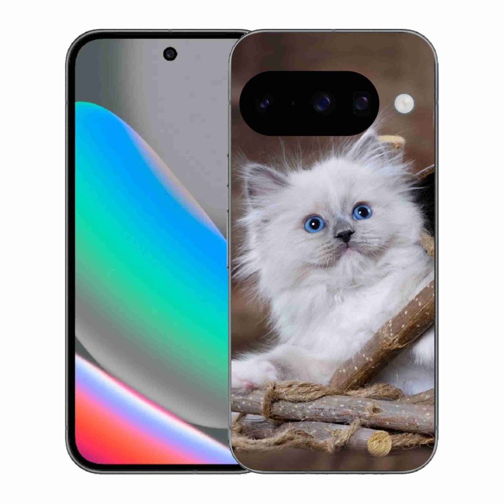 Gélový kryt mmCase na Google Pixel 10 - biele mačiatko