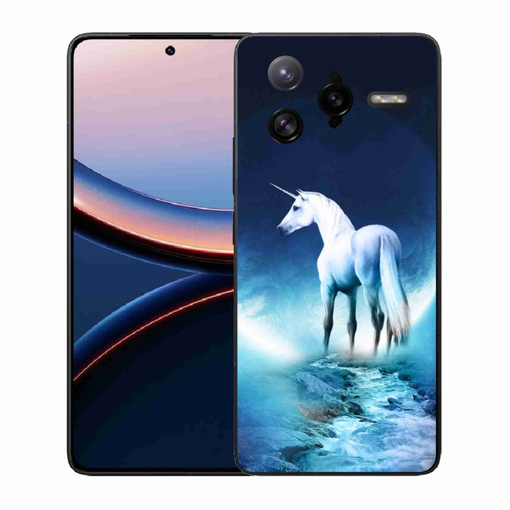 Gélový kryt mmCase na Xiaomi Poco F7 Ultra - biely jednorožec
