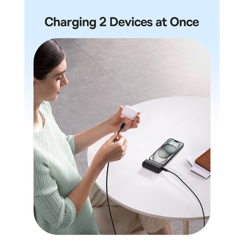 Baseus Compact 20W Fast Charge USB-C Powerbank 5000mAh Cluster Black