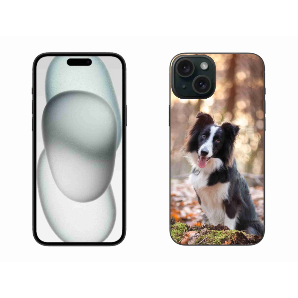 Gélový obal mmCase na iPhone 15 Plus - border kólia 1