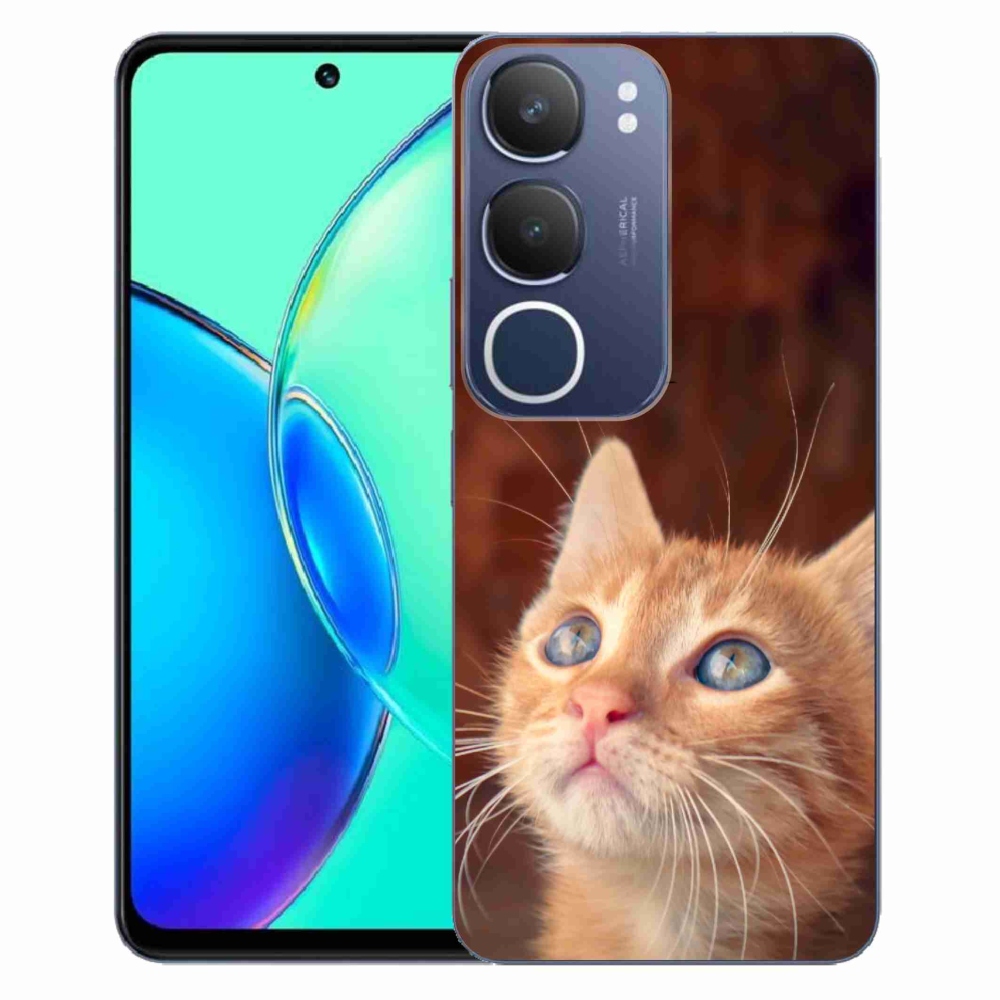 Gélový kryt mmCase na Vivo Y19s - motýľ a mačiatko