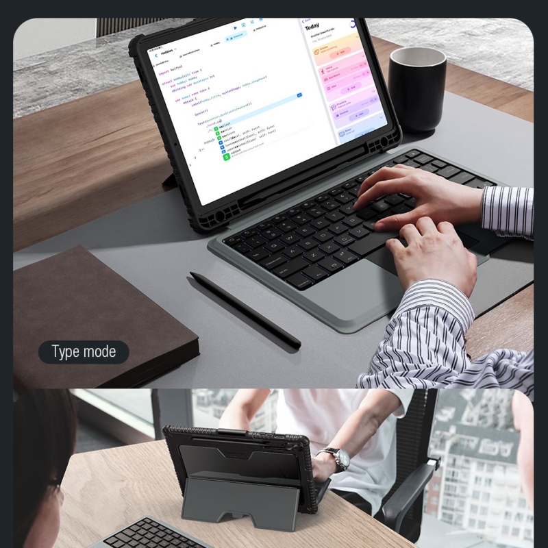 Nillkin Bumper Combo Keyboard Case (Backlit Version) pre Samsung Tab S9 Black