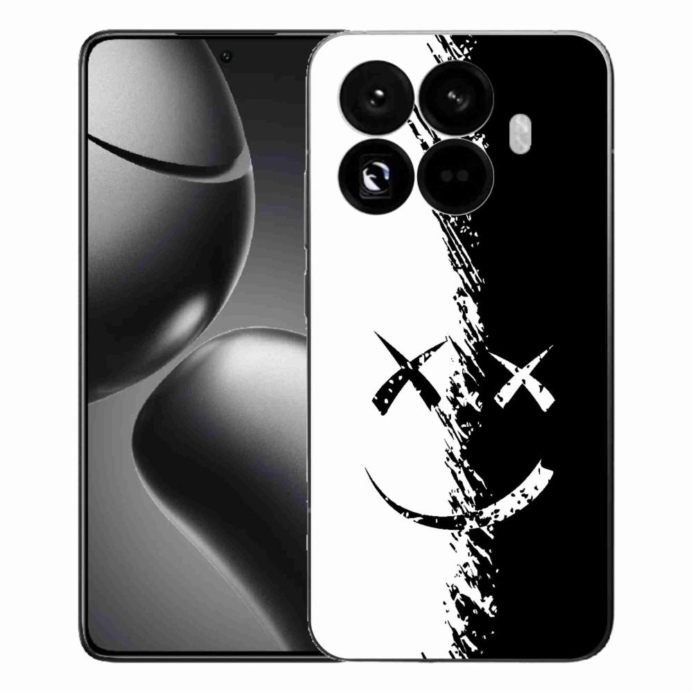 Gélový kryt mmCase na Xiaomi 15T Pro - čiernobiely smajlík
