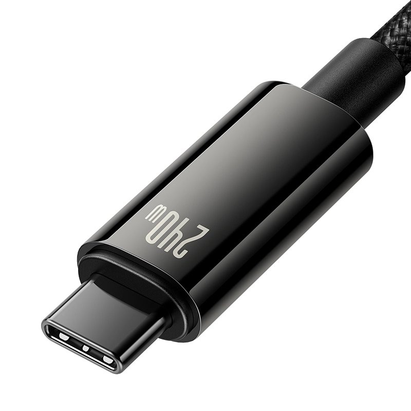Baseus CAWJ040101 Tungsten Gold Fast Charging Dátový Kábel USB-C - USB-C 240W 2m Black