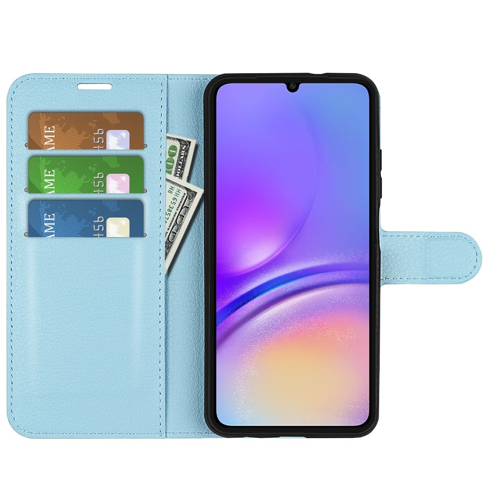 Litchi knižkové púzdro na Samsung Galaxy A06 4G - modré