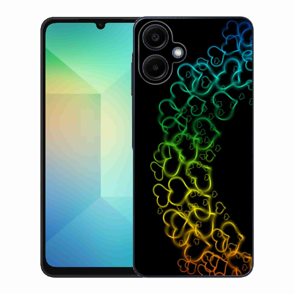Gélový kryt mmCase na Samsung Galaxy A06 4G - farebné srdiečka
