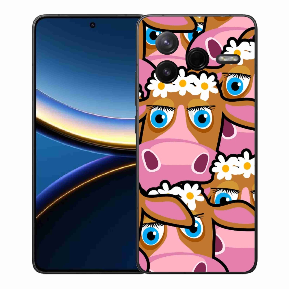 Gélový kryt mmCase na Xiaomi Poco F7 Pro - kreslené kravičky