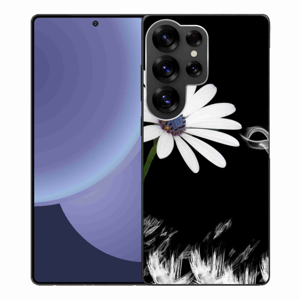 Gélový kryt mmCase na Samsung Galaxy S25 Ultra - biela kvetina