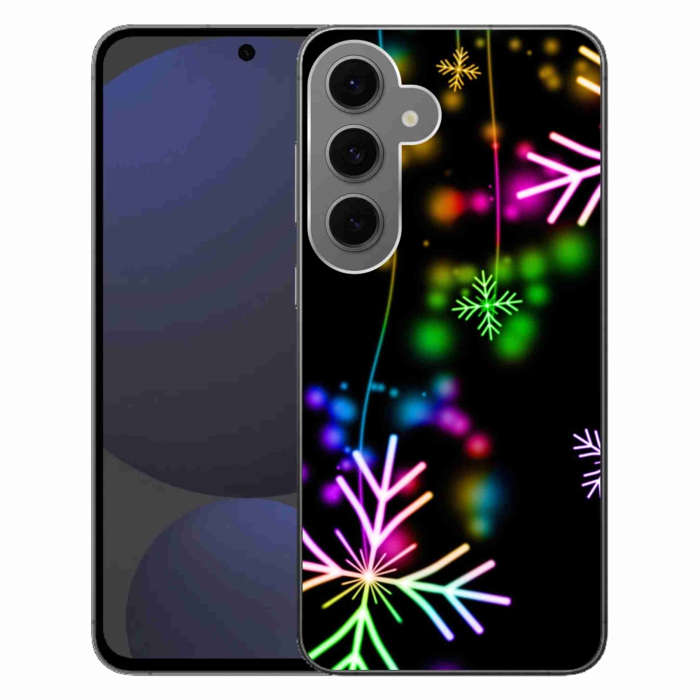 Gélový kryt mmCase na Samsung Galaxy S24 FE - farebné vločky