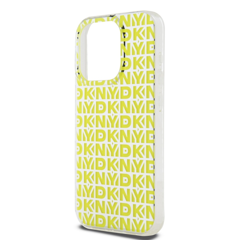 DKNY PC/TPU Repeat Pattern Zadný Kryt pre iPhone 15 Pro Max Yellow