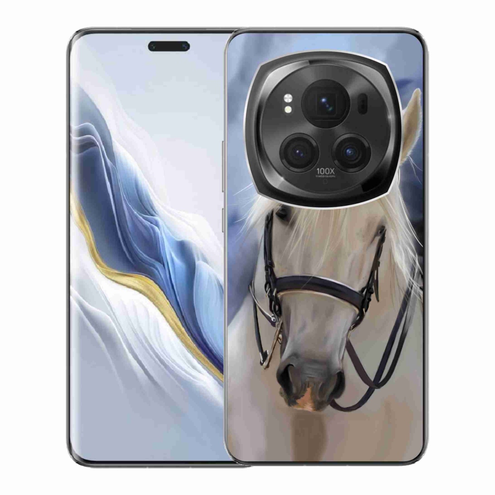 Gélový kryt mmCase na Honor Magic 6 Pro 5G - biely kôň