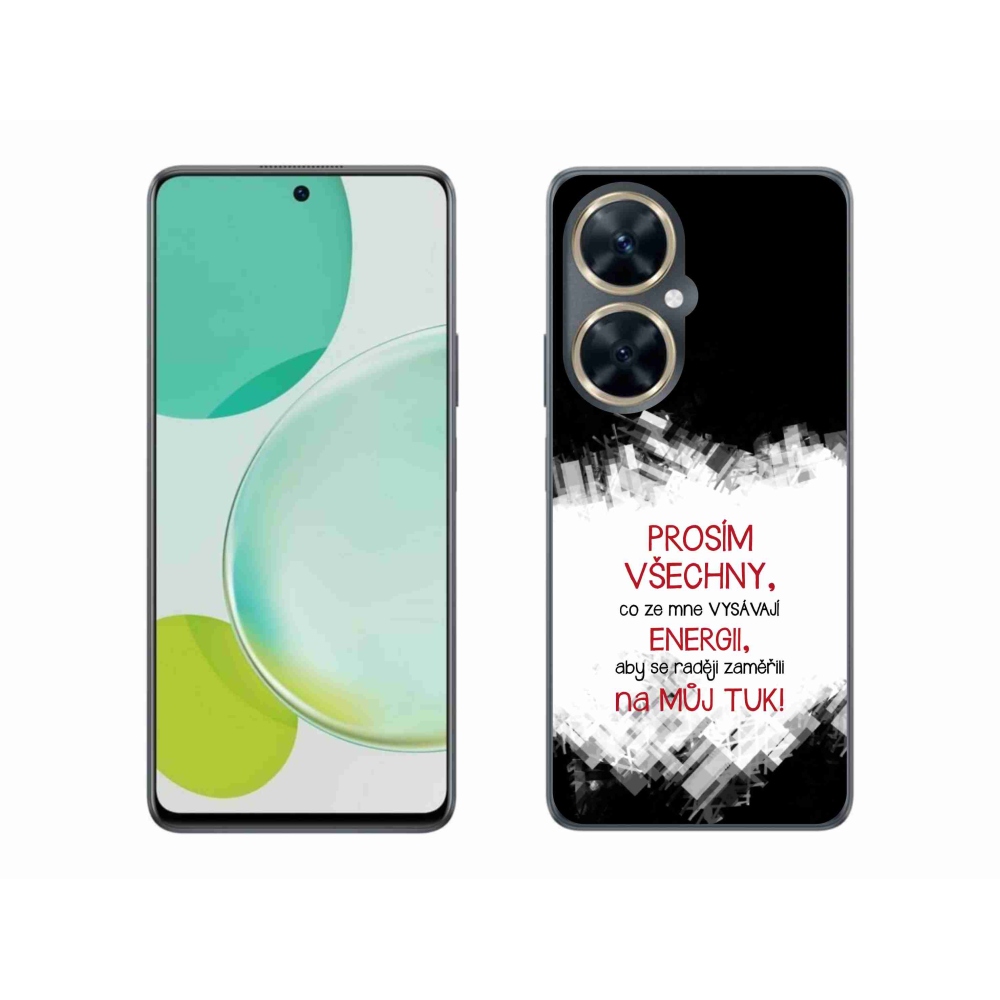 Gélový kryt mmCase na Huawei Nova 11i - vtipný text 1 červený