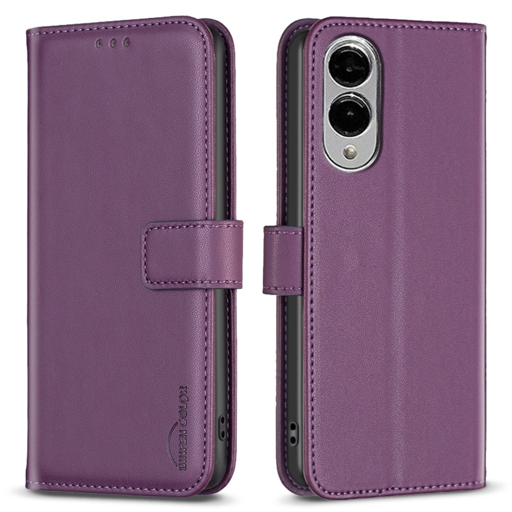BNF knižkové púzdro na Samsung Galaxy S25 Edge - tmavofialové