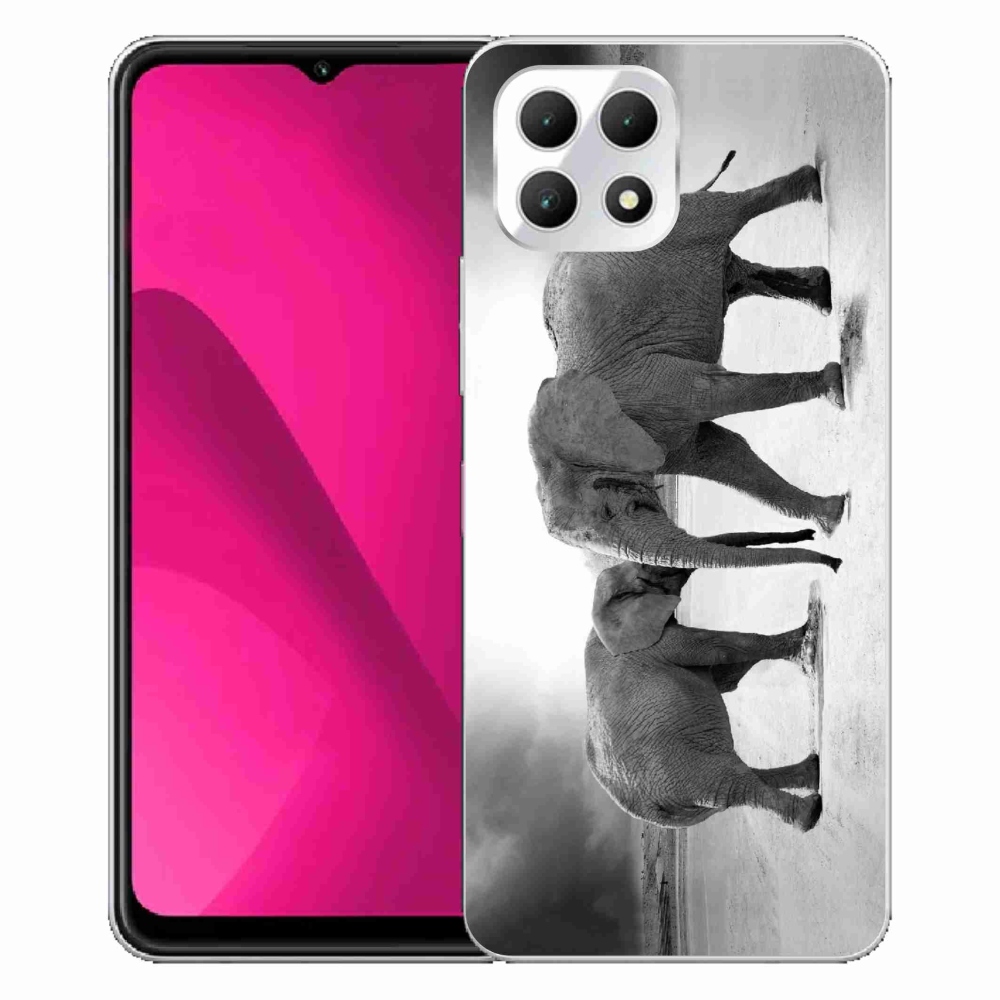 Gélový kryt mmCase na T-Mobile T Phone 2 - čiernobieli slony
