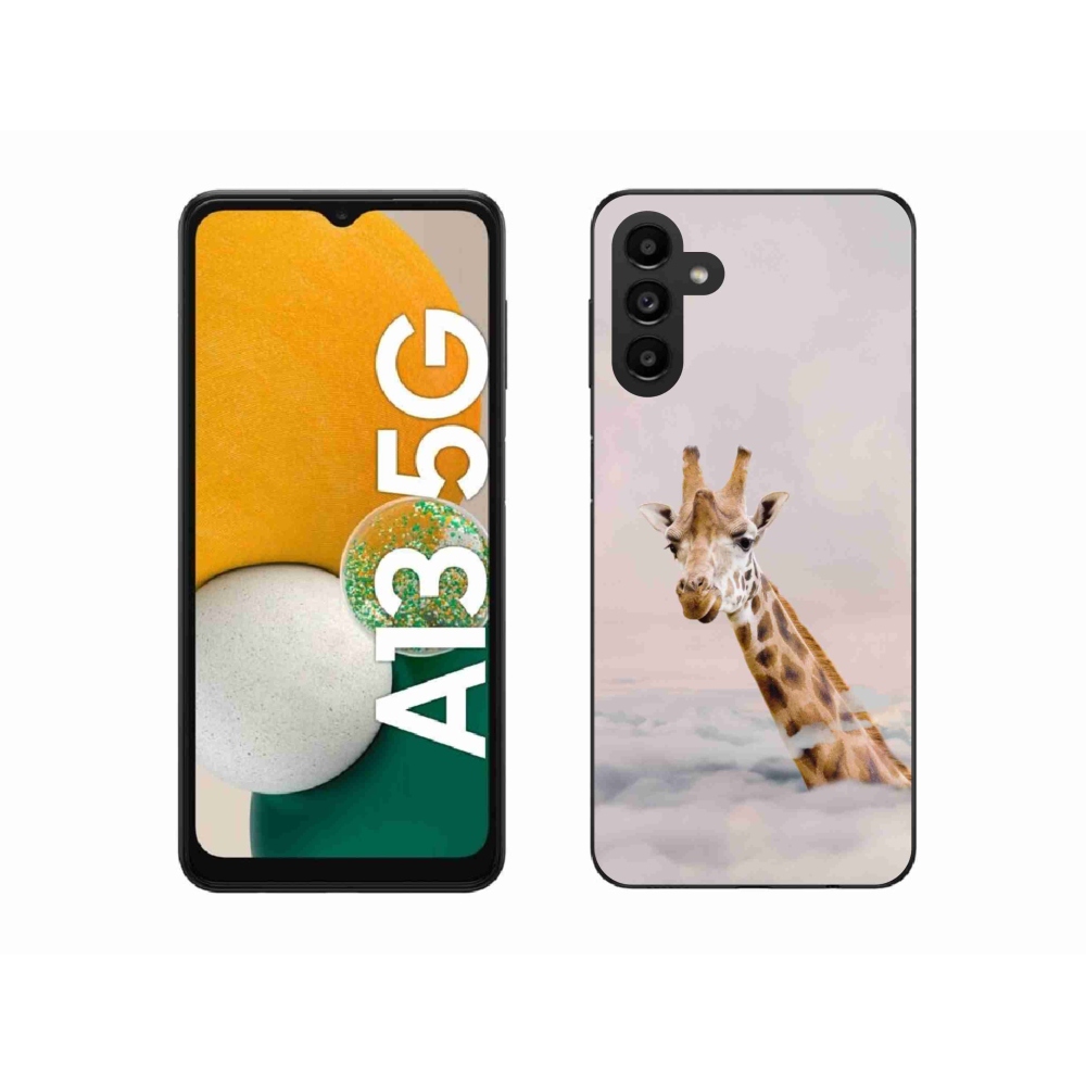 Gélový kryt mmCase na Samsung Galaxy A13 5G - žirafa v oblakoch