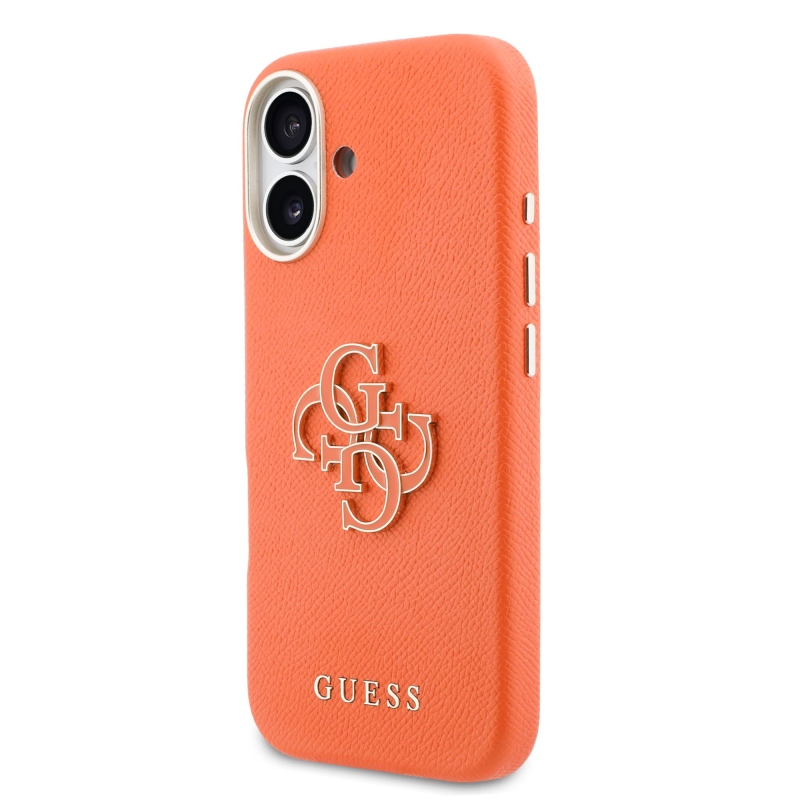 Zadný kryt s logom Guess PU Resin pre iPhone 17 Orange