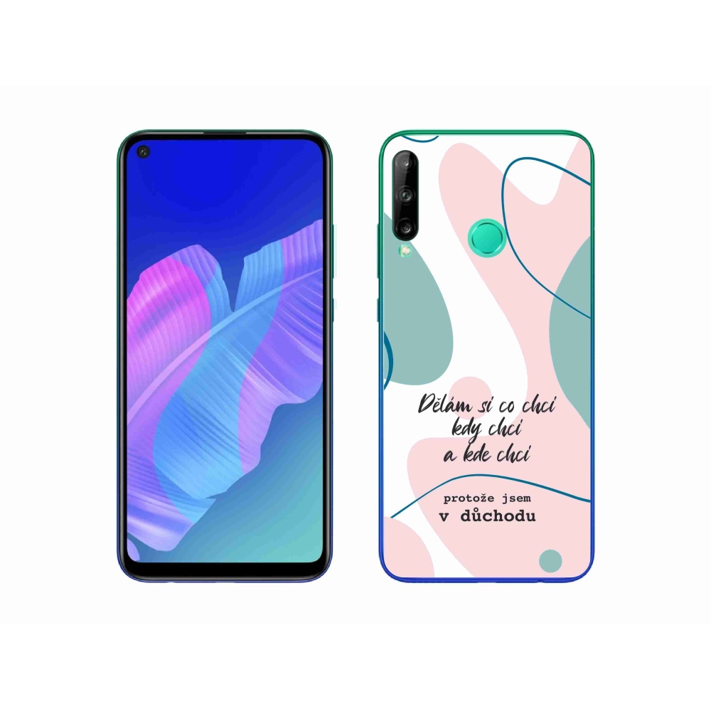 Gélový kryt mmCase na Huawei P40 Lite E - vtipný text 10 biele pozadie
