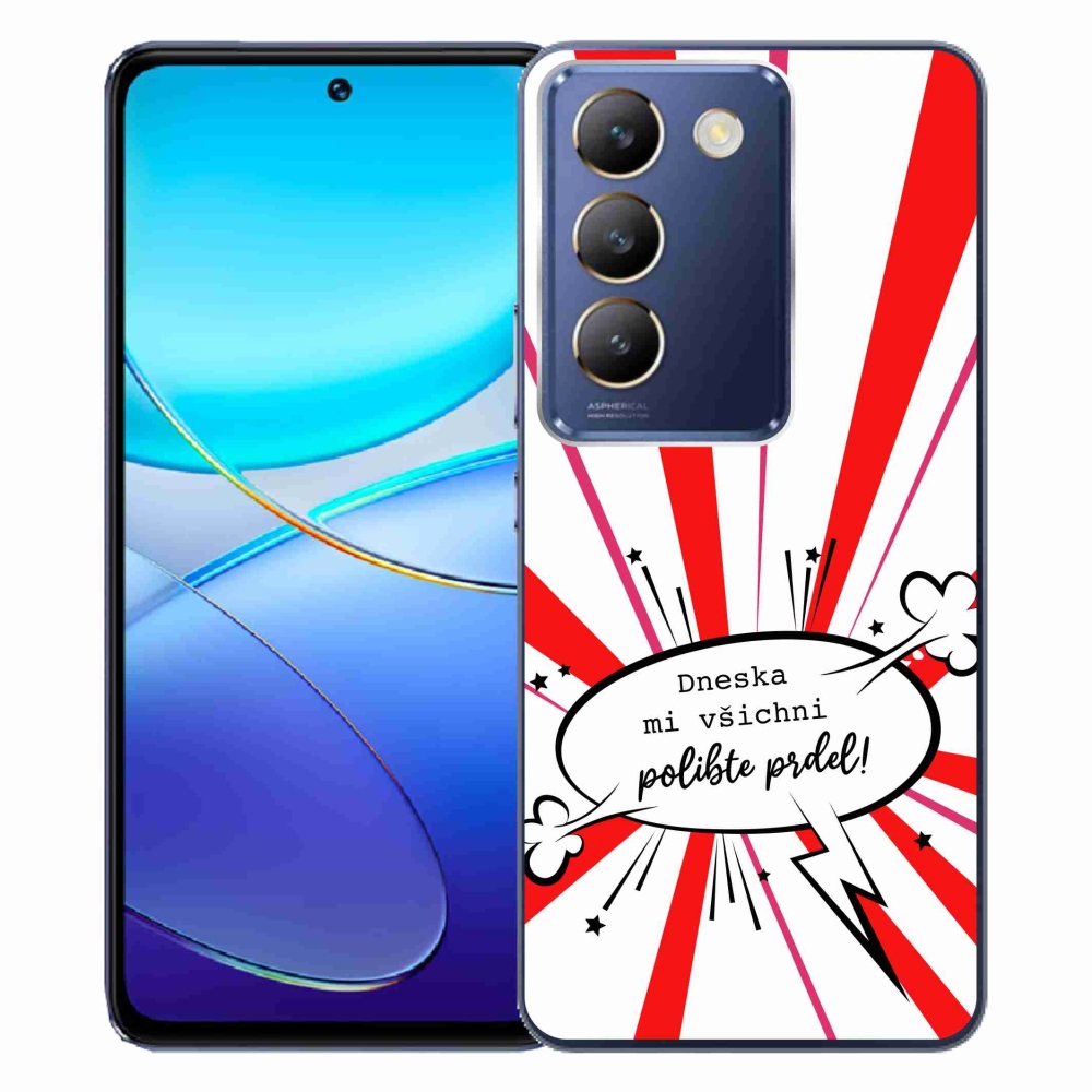 Gélový kryt mmCase na Vivo V40 SE 4G/5G - vtipný text 15 biele pozadie