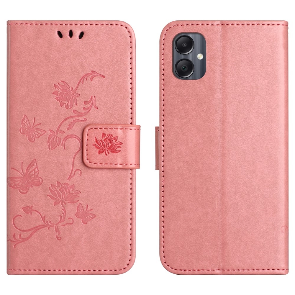 Flower knižkové púzdro na Samsung Galaxy A07 4G - ružové