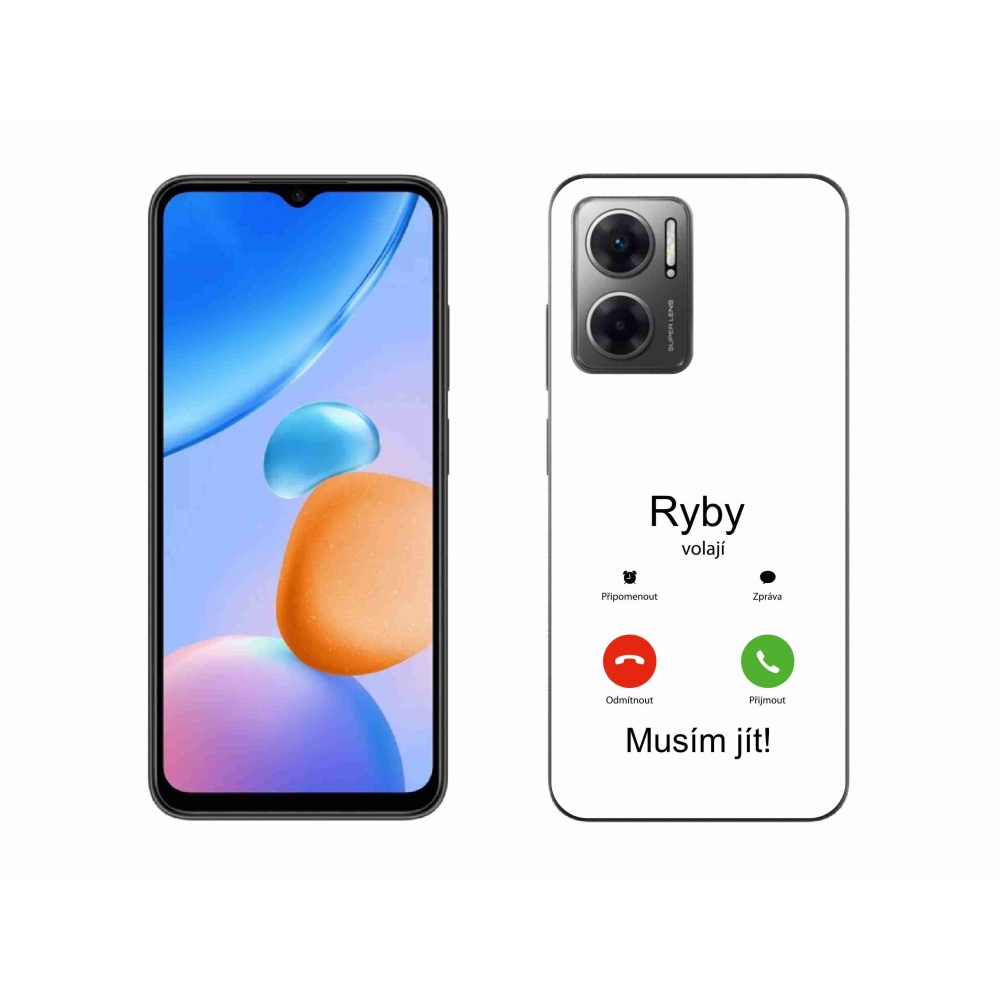 Gélový kryt mmCase na Xiaomi Redmi 10 5G - ryby volajú biele pozadie