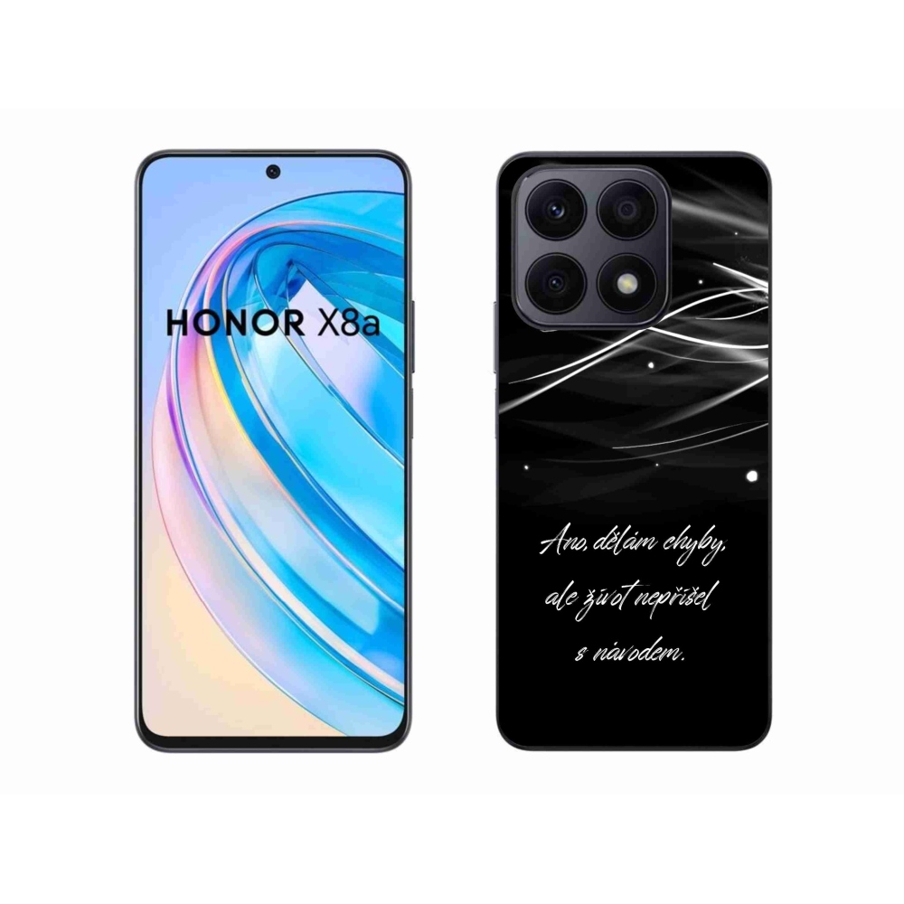 Gélový kryt mmCase na Honor X8a - citát čierne pozadie