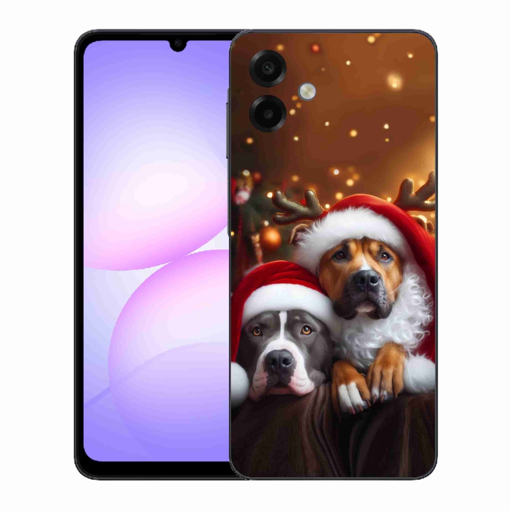 Gélový kryt mmCase na Samsung Galaxy A07 4G - vianočné psy