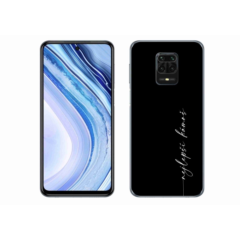 Gélový kryt mmCase na Xiaomi Redmi Note 9S - najlepší kamoš čierne pozadie