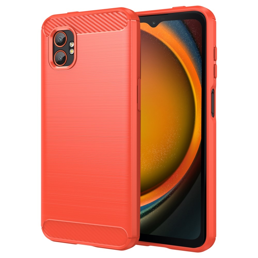 Carbon odolný gélový obal na Samsung Galaxy Xcover 7 Pro - červený