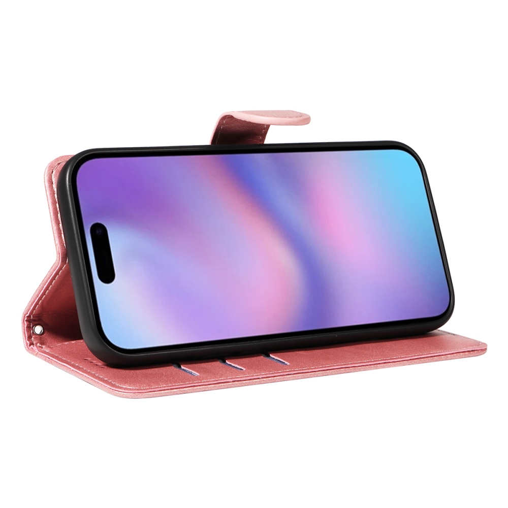 T-Shape knižkové púzdro na iPhone 17 - ružovozlaté