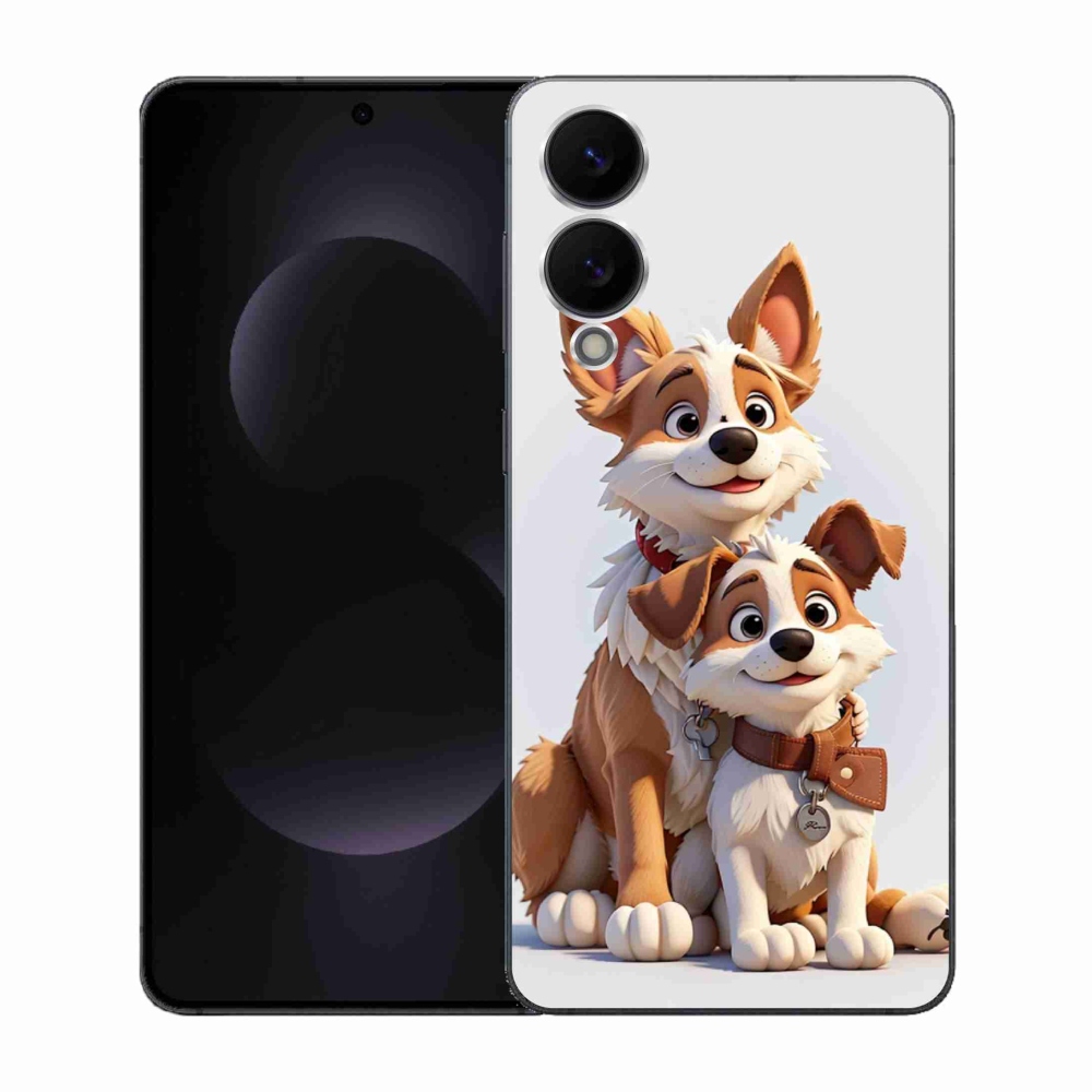 Gélový kryt mmCase na Samsung Galaxy S25 Edge - kreslenie psy