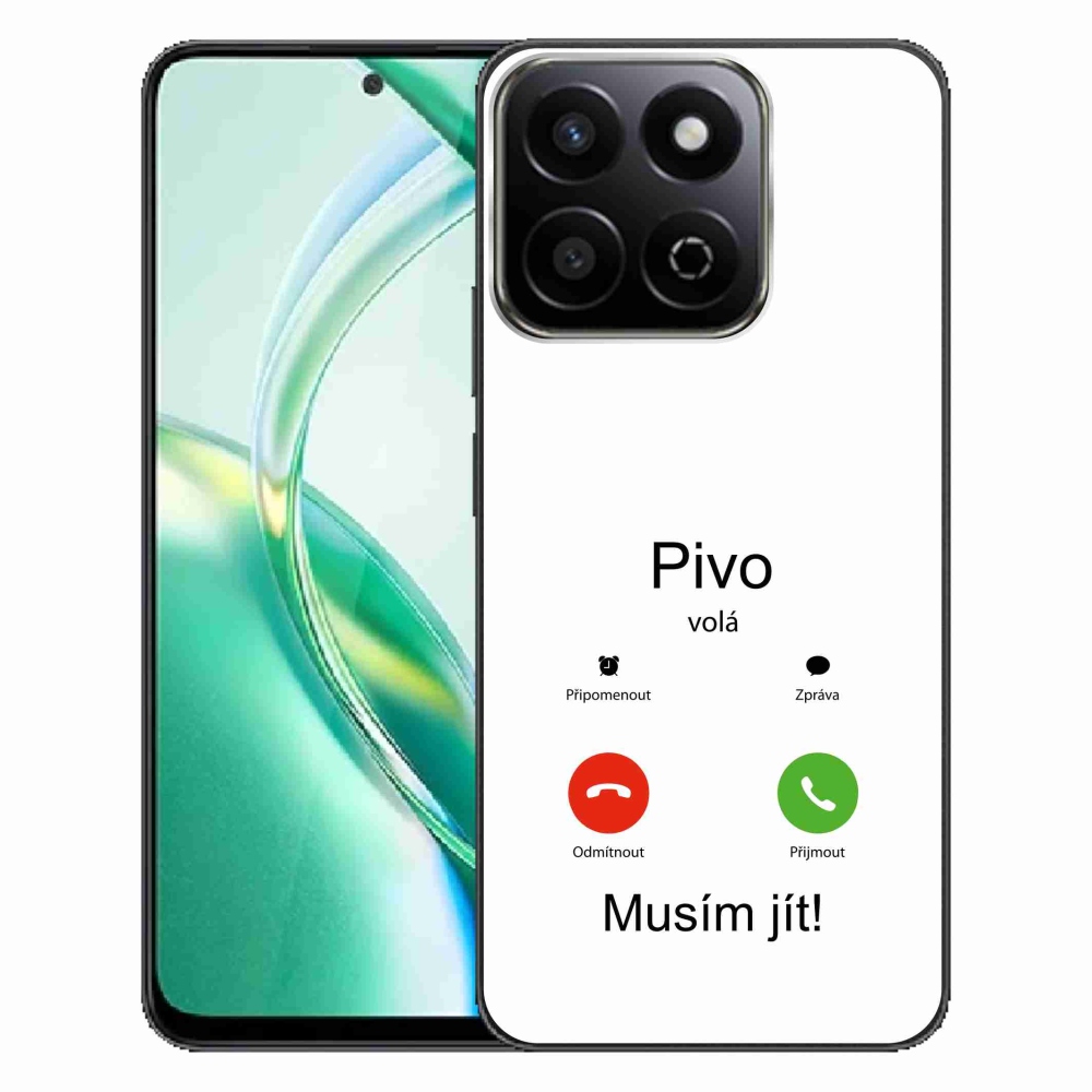 Gélový kryt mmCase na Honor 200 Smart 5G - pivo volá biele pozadie
