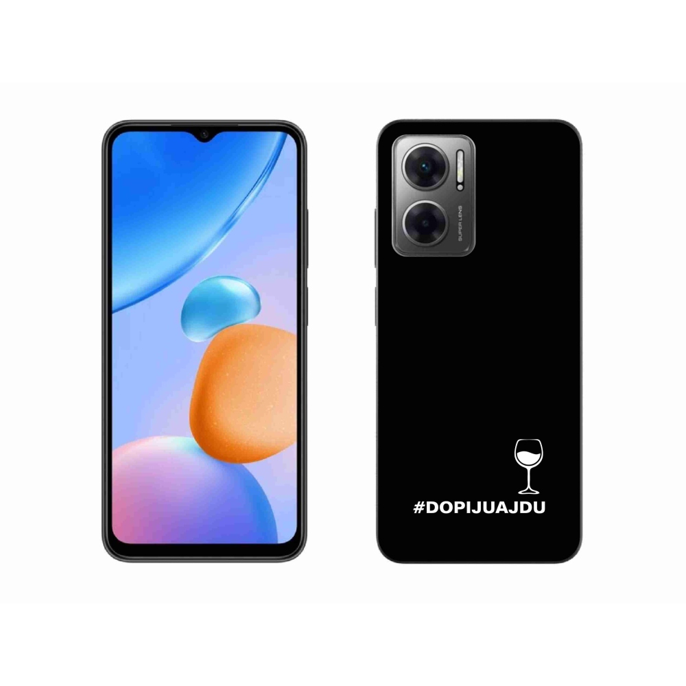Gélový kryt mmCase na Xiaomi Redmi 10 5G - vínny motív čierne pozadie