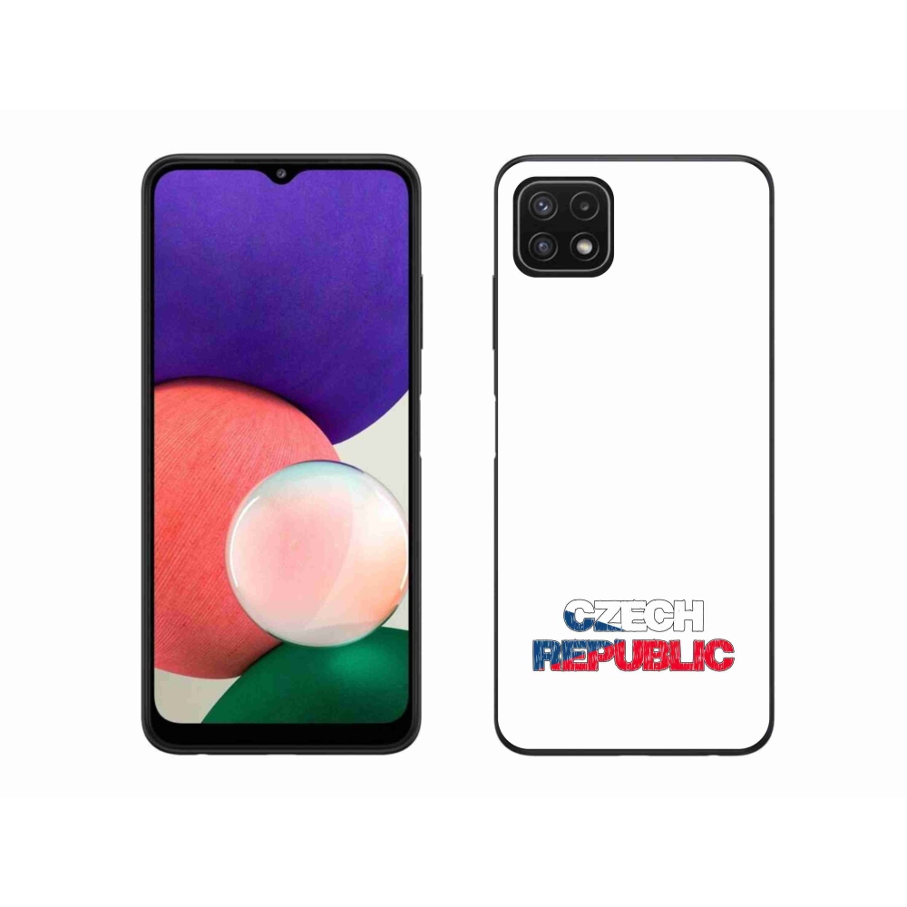 Gélový kryt mmCase na Samsung Galaxy A22 5G - Czech Republic biele pozadie
