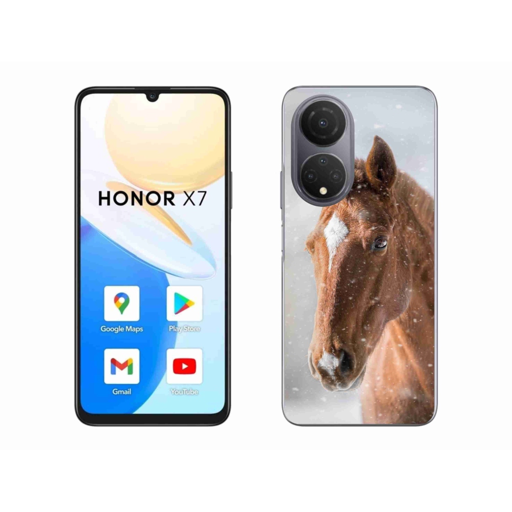 Gélový kryt mmCase na Honor X7 - hnedý kôň 2