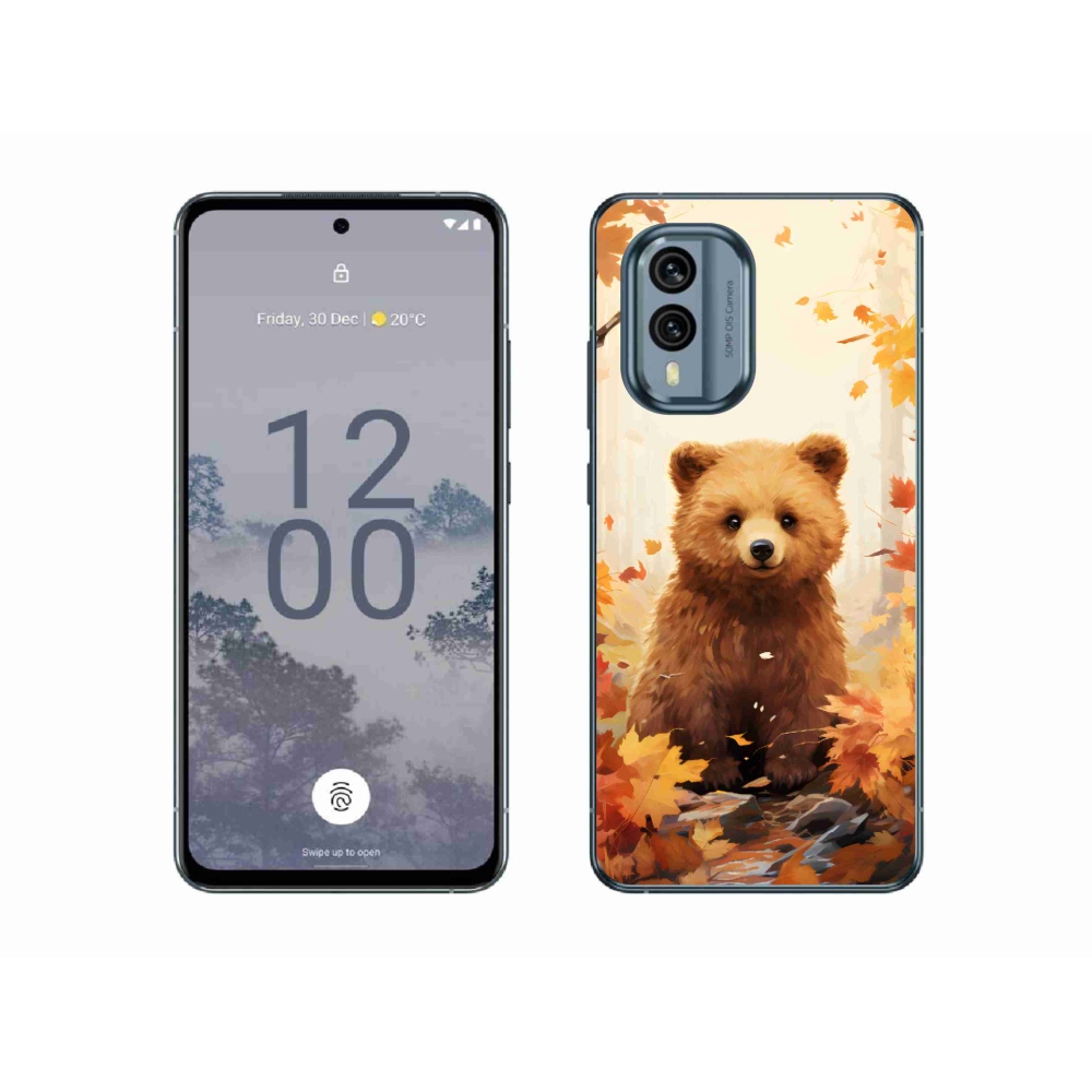 Gélový kryt mmCase na Nokia X30 5G - medveď v lese