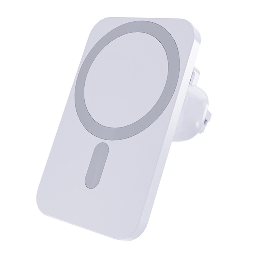 C16 magnetická bezdrôtová nabíjačka do auta s MagSafe 15W - biela