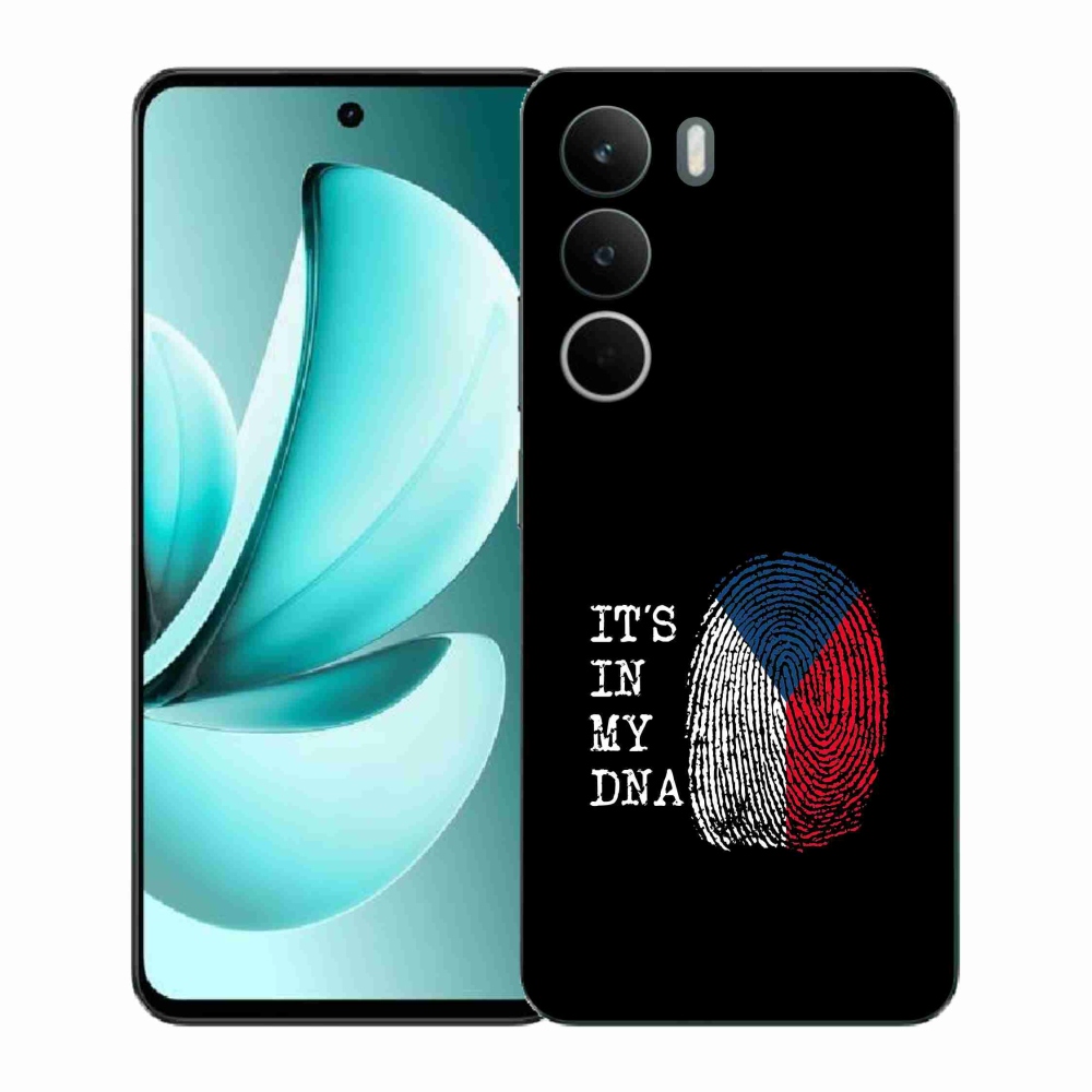 Gélový kryt mmCase na Realme C71 - vlajka odtlačok prsta čierne pozadie