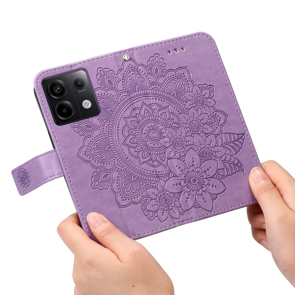 Mandala knižkové púzdro na Xiaomi Redmi Note 13 Pro 5G/Poco X6 5G - fialové